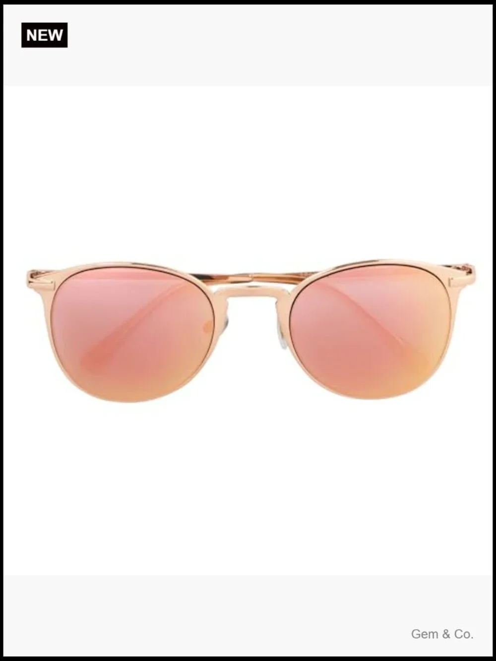 Round Metal Frame Sunglasses with Scratch Resistant Lenses UV Protection 56mm
